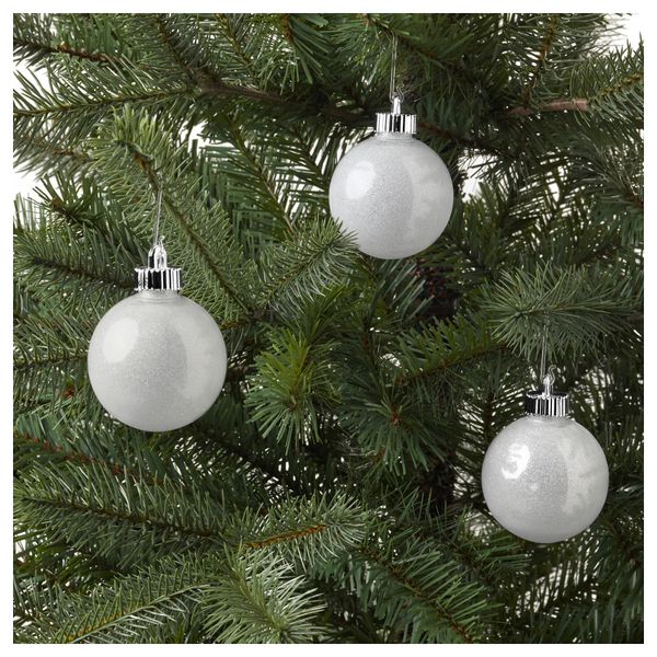 Украшение, шар ВИНТЕР 2017, белый (7 см) - схема-чертеж с размерами