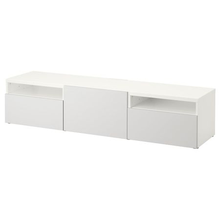 Тумба под ТВ, белый/Лаппвикен светло-серый 180x42x39 см IKEA БЕСТО 093.284.37