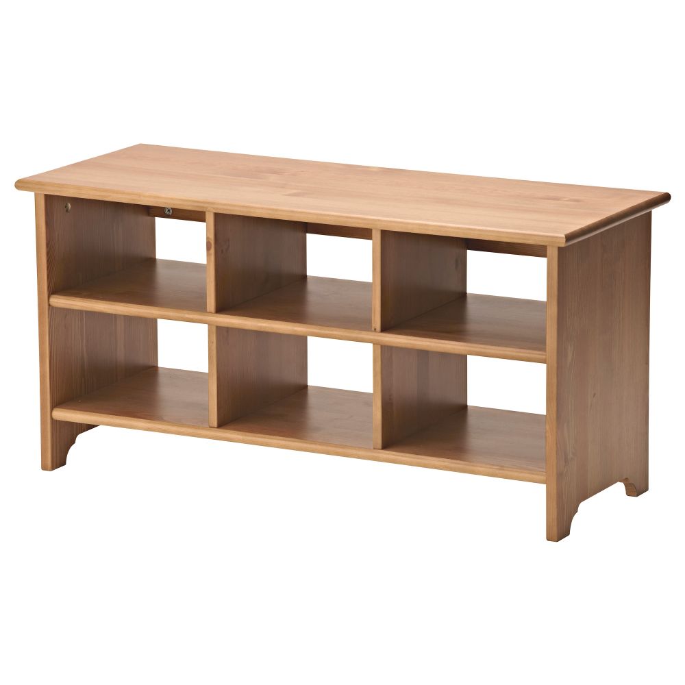 Полка для обуви ЛЕКСВИК, морилка,антик (90 см) - схема-чертеж с размерами