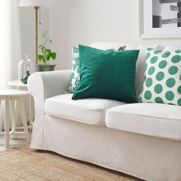 Чехол на подушку, темно-зеленый 50x50 см IKEA ВЕНЧЕ 704.556.43 - фото 2