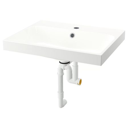 BACKSJÖN Раковина с сифоном - белый 60x48 см