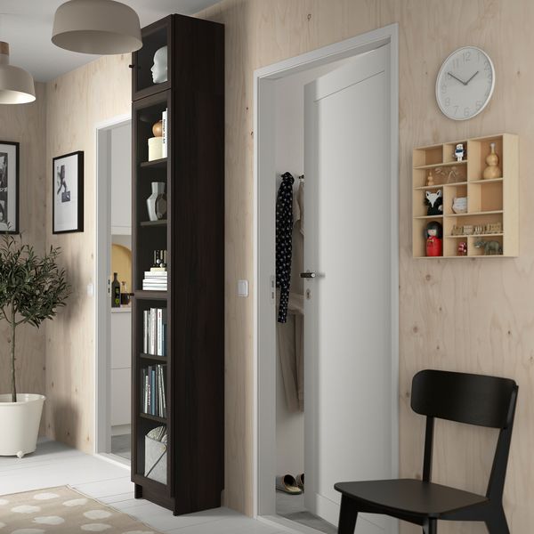 Стеллаж + стекло. двери, Дополнительный. модуль IKEA BILLY БИЛЛИ, OXBERG ОКСБЕРГ 394.833.61 - фото 4