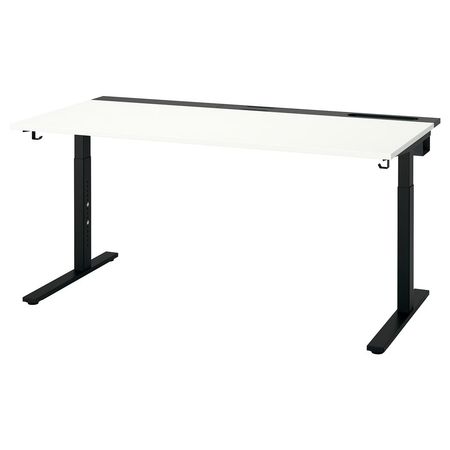 MITTZON Письменный стол - белый/чёрный 160x80 см