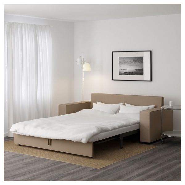 Диван-кровать 3-местный ВИЛАСУНД, Дансбу бежевый - фото 3