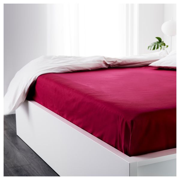 Простыня СЁМНИГ, темно-розовый - схема-чертеж с размерами