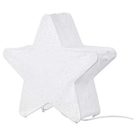 Украшение для стола, коробка в форме звезды/точечный белый IKEA STRÅLA СТРОЛА 605.028.57