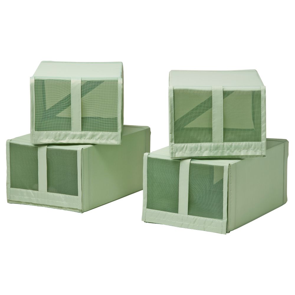 Коробка для обуви СКУББ, светло-зеленый (22x34x16 см) - фото 1