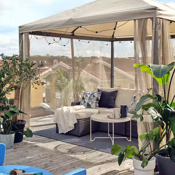HIMMELSÖ Павильон с сеткой - темно-серый/серо-бежевый - фото 2