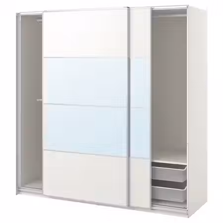 PAX / MEHAMN/AULI Гардероб с раздвижными дверьми