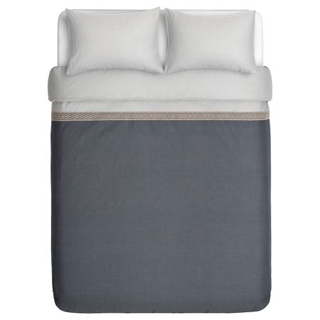 Пододеяльник и 2 наволочки, серый 200x200/50x70 см IKEA VÅRVERONIKA ВАРВЕРОНИКА 804.693.38