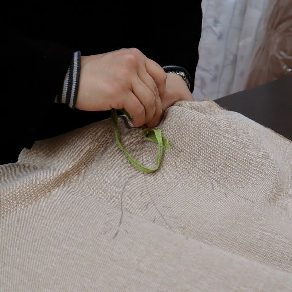 Чехол на подушку, бежевый лист, зеленый ручная работа 50x50 см IKEA БОТАНИСК 604.665.24 - схема-чертеж с размерами