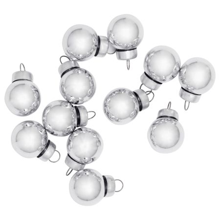 Украшение, шар ВИНТЕР 2016, стекло серебристый (2 см)