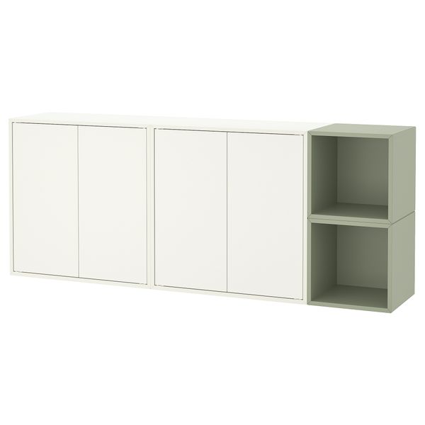 Комбинация настенных шкафов, 175x35x70 см, светло-зеленый-белый IKEA EKET ЭКЕТ 794.942.73 - фото 1