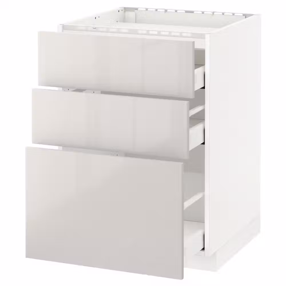 METOD / MAXIMERA Напольн шкаф/3фронт пнл/3ящика - фото 1