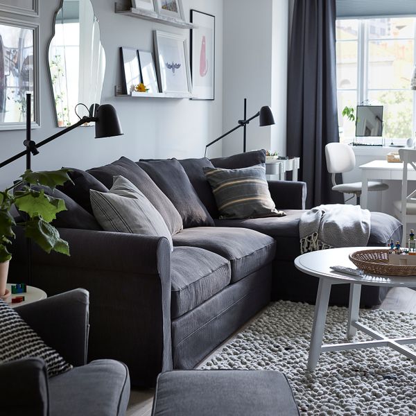 3-местный диван с козеткой, Sporda темно-серый IKEA GRÖNLID 494.085.64 - фото 5