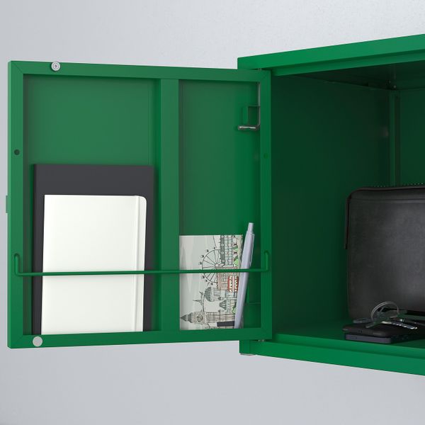 Комбинация для хранения, темно-зеленый/оранжевый 35x70 см IKEA ЛИКСГУЛЬТ 892.486.58 - фото 4