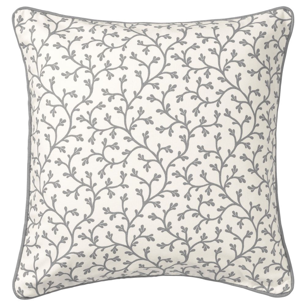 Чехол на подушку ЛУНГЁРТ, серый, белый (50x50 см) - фото 1