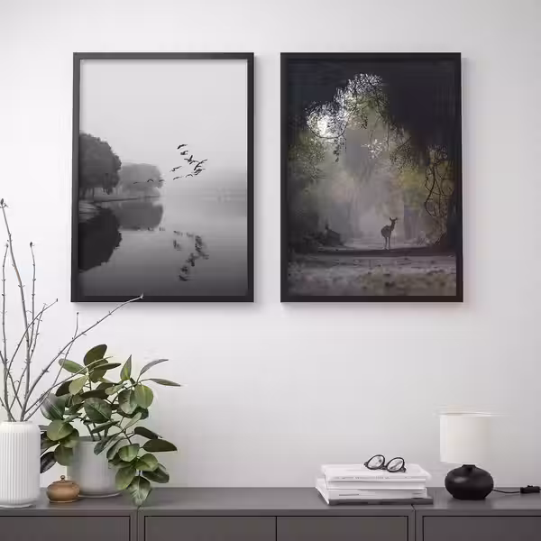 BILD Постер - Туманное утро 50x70 см - схема-чертеж с размерами