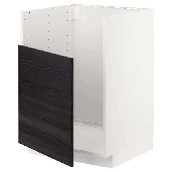Шкаф под мойку БРЕДШЁН, белый, Тингсрид черный 60x60 см IKEA МЕТОД 792.983.66 - схема-чертеж с размерами