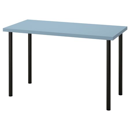 Письменный стол, голубой/черный 120x60 см IKEA LAGKAPTEN ЛАГКАПТЕН / ADILS АДИЛЬС 094.169.76