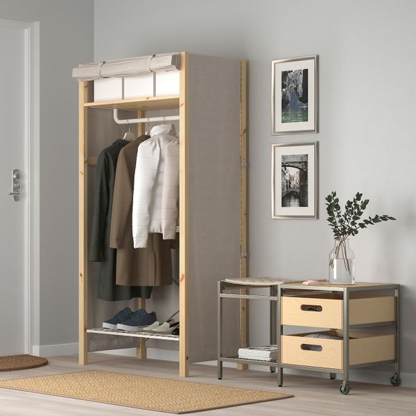 Стеллаж с полками, штангами, чехлом 89x50x179 см IKEA IVAR ИВАР 192.879.88 - фото 5