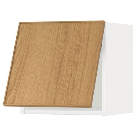 Горизонтальный навесной шкаф, белый/Экестад дуб 40x40 см IKEA METOD МЕТОД 693.923.26
