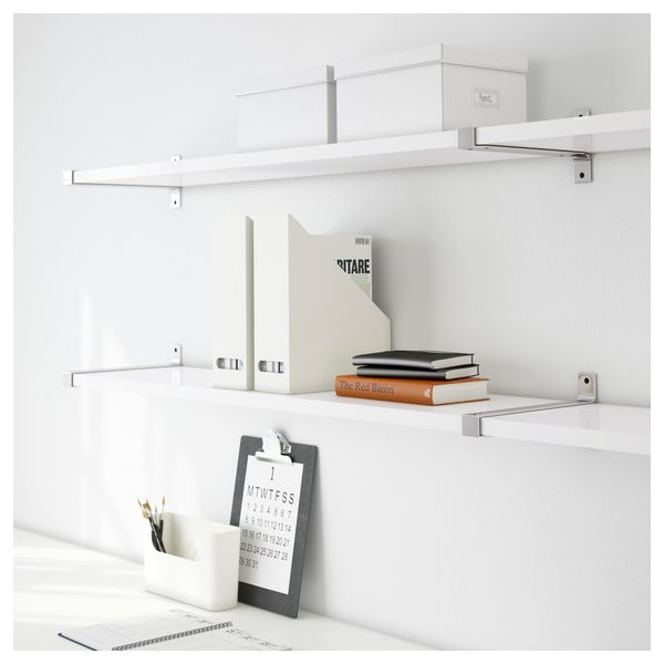 Полочный модуль, навесной ЭКБИ ЕРПЕН / ЭКБИ БЬЕРНУМ, белый, алюминий (239x28 см) - фото 2
