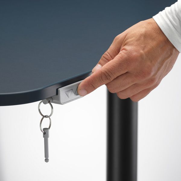 Угловой письменный стол прав/трансф, линолеум синий/черный 160x110 см IKEA BEKANT БЕКАНТ 392.823.67 - фото 4