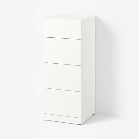 LASTARE Комод с 4 ящиками - белый 40x42x100 см