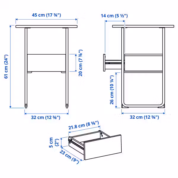 IKEA, дополнительный ракурс - схема-чертеж с размерами