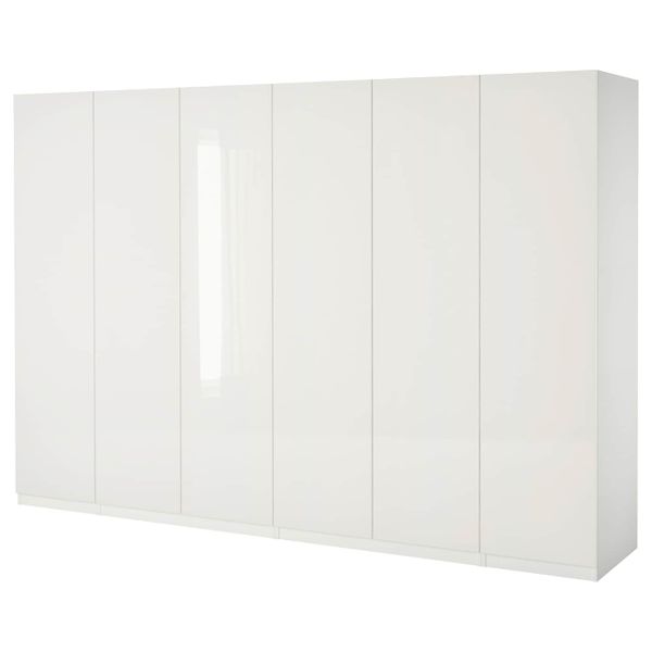 Гардероб, белый, Фардаль глянцевый/белый, 300x60x201 см IKEA ПАКС 492.488.20 - фото 2