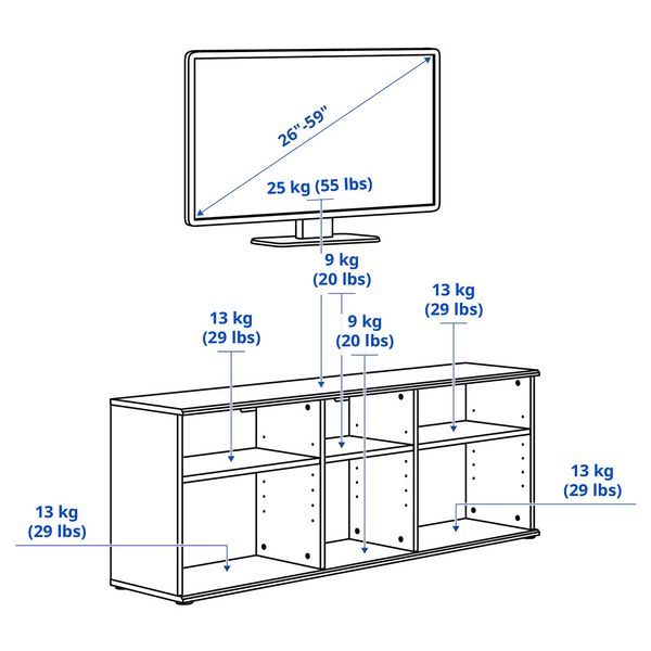 IKEA, дополнительный ракурс - схема-чертеж с размерами