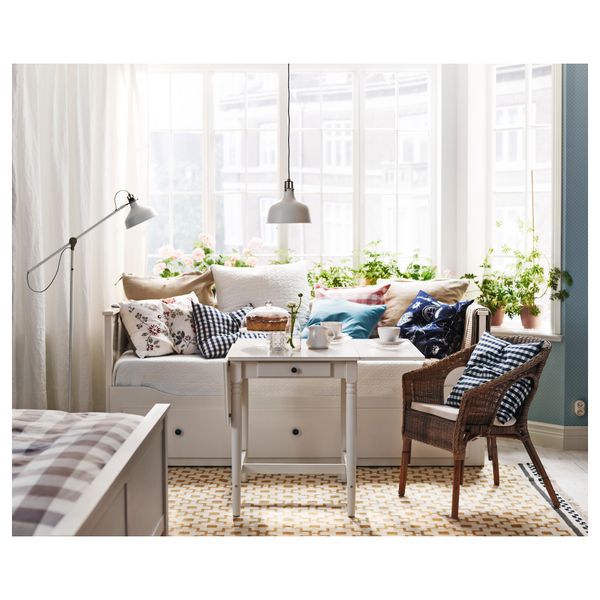 Кушетка с 2 матрасами/3ящиками ХЕМНЭС, белый, Малфорс жесткий (80x200 см) - фото 7