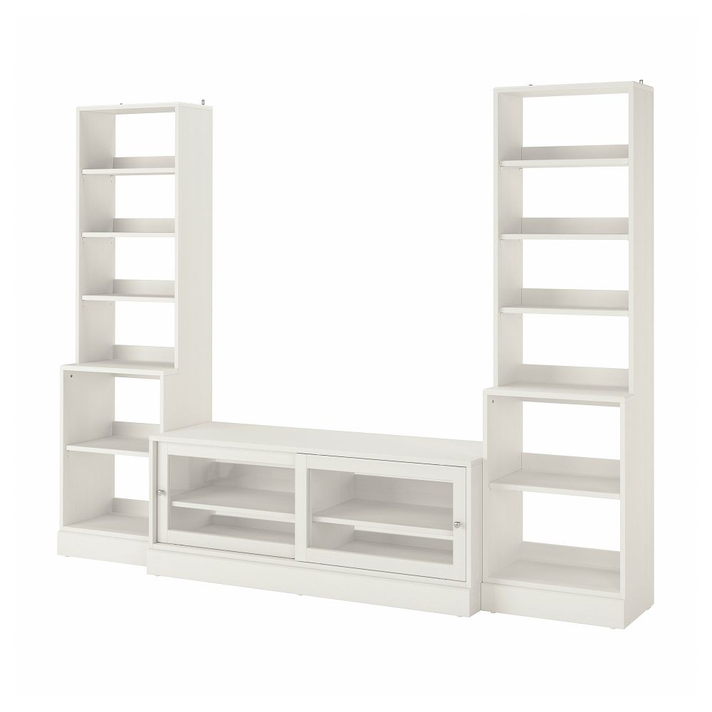 Шкаф для ТВ, комбинация, 282x47x212 см, белый IKEA HAVSTA ХАВСТА 493.861.90 - фото 1