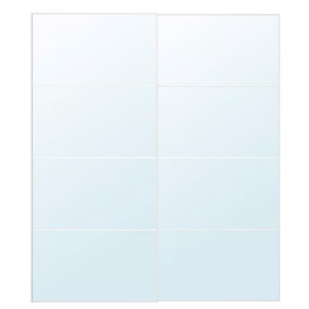 AULI Пара раздвижных дверей - зеркальное стекло 200x236 см