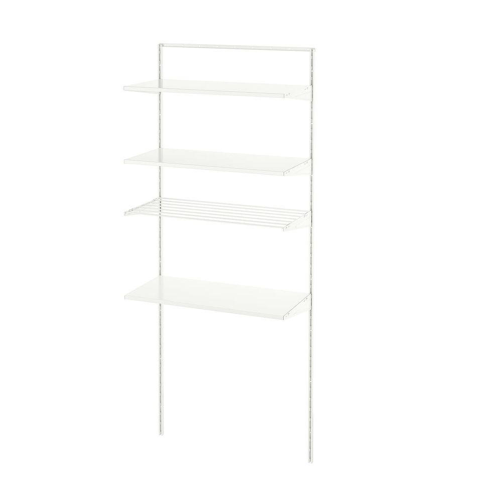 Комбинация для прачечной, белый/металлический 82x40x201 см IKEA BOAXEL БОАКСЕЛЬ 393.324.09 - фото 1