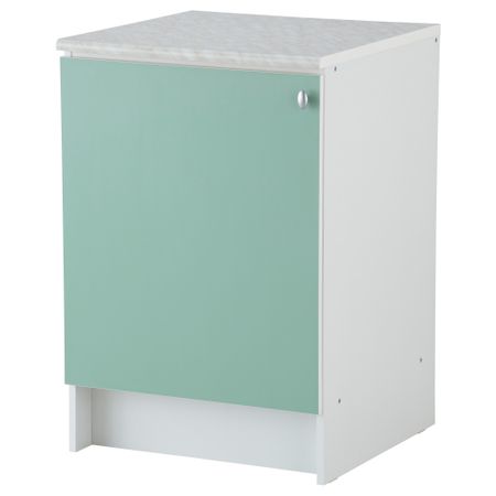 Напольный шкаф с дверью АЛЬБРУ, светло-зеленый (60x89 см)