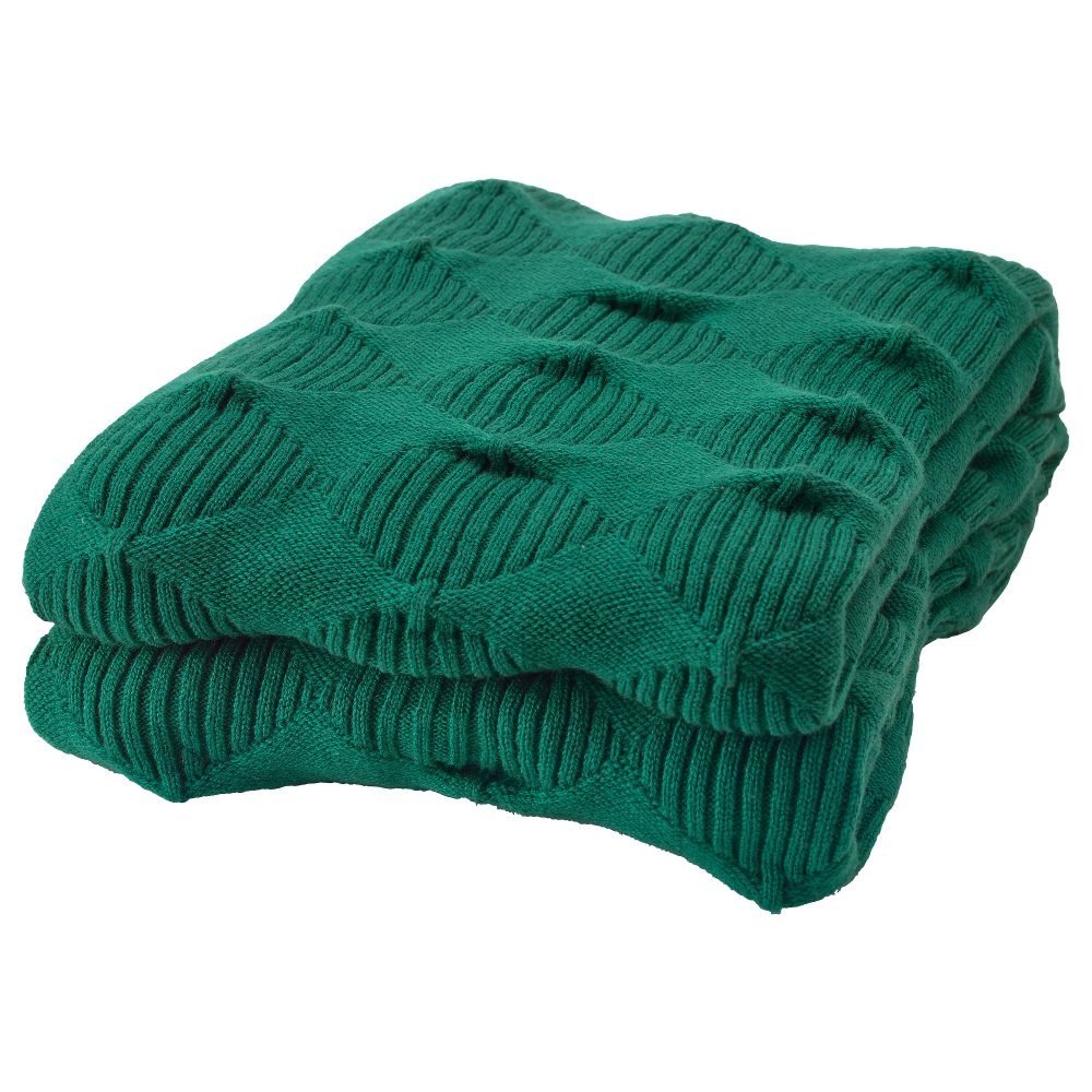 Плед ИКЕА ПС 2017, зеленый (95x160 см) - фото 1