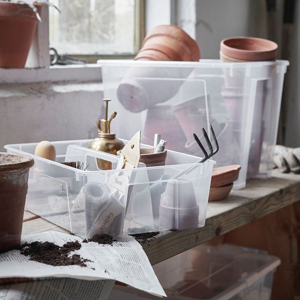 Вставка в контейнер 11/22 л, прозрачный 37x25x12 см IKEA SAMLA САМЛА 103.945.63 - фото 5