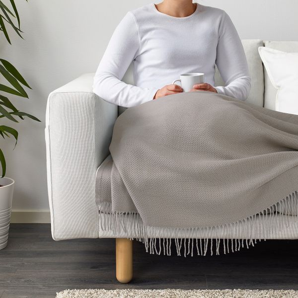 Плед, бежевый 150x200 см IKEA GULKLINT ГУЛЬКЛИНТ 805.310.57 - фото 4