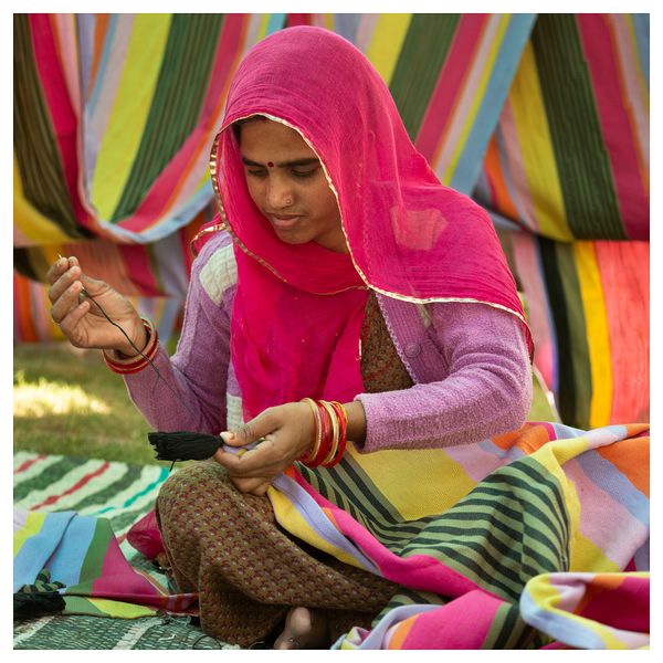 Плед, в полоску разноцветный, 110x170 см IKEA MÄVINN 905.749.56 - схема-чертеж с размерами