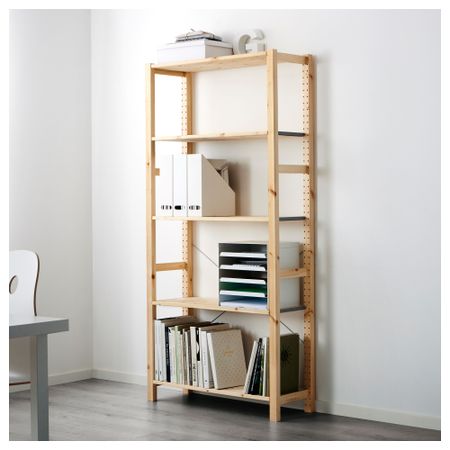 Стеллаж ИВАР, сосна (89x30x179 см)