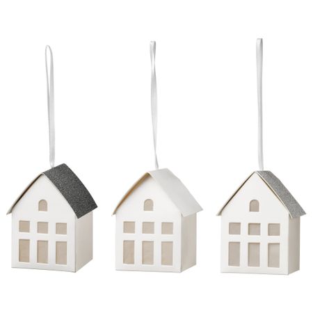 Украшение подвесное ВИНТЕР 2017, домик, белый