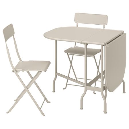 Стол + 2 складных стула,д/сада, бежевый IKEA САЛЬТХОЛЬМЕН 292.288.18