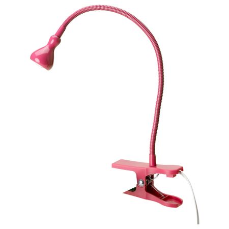 Лампа с зажимом, светодиодная ЯНШО, розовый
