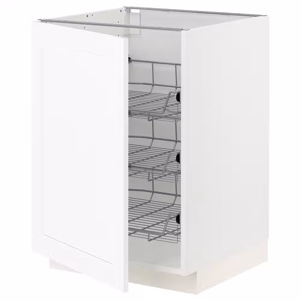 METOD Напольный шкаф/проволочные корзины - фото 1