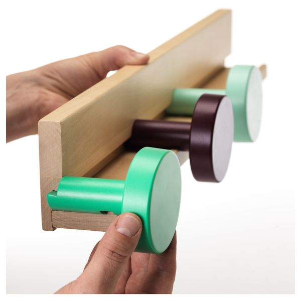 Крючок ИКЕА ПС 2014, разные цвета (75 мм 4 шт) - фото 2