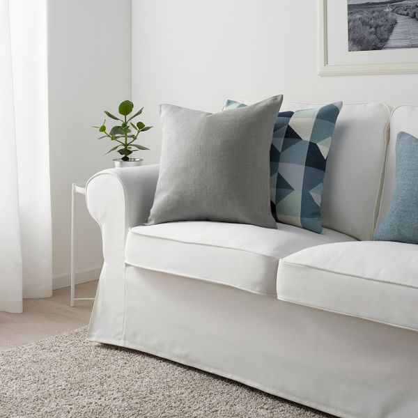 Чехол на подушку, серый 50x50 см IKEA AINA АЙНА 104.095.07 - фото 3