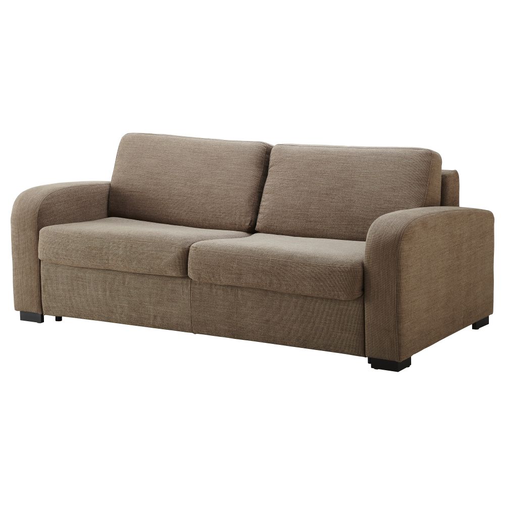 Диван-кровать 3-местный ИНГЕЛЬСТАД, Хенста светло-коричневый - фото 1