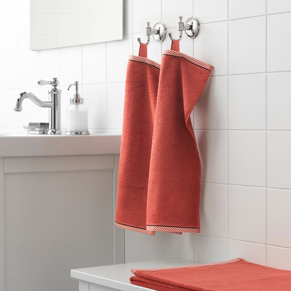 Полотенце, красный 30x50 см IKEA ВИКФЬЕРД 904.051.57 - фото 2